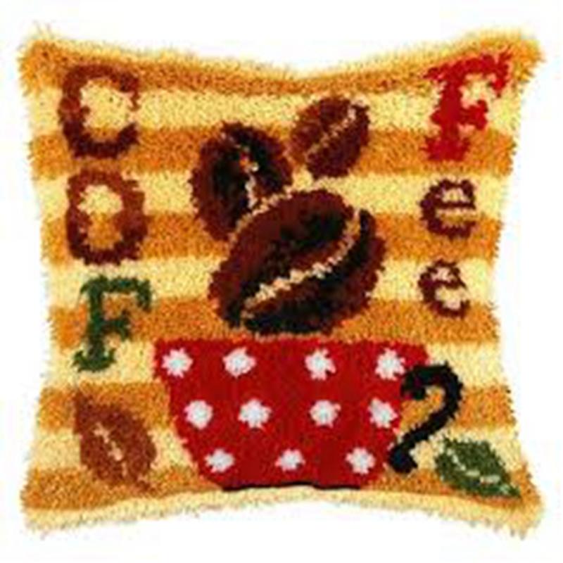 Stickerei Knüpfhaken DIY Handgestricktes Besticktes Kissen Knüpfpaket Unfertige Knüpfhaken Teppich Kits Smyrna Paket Teppich DIY