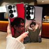 A-Attack On T-Titan Eren Yeager Plating Phone Case For Samsung Galaxy S24 S25 FE S26 Edge S23 Ultra S22 S21 Plus S20 Anti-Fall A