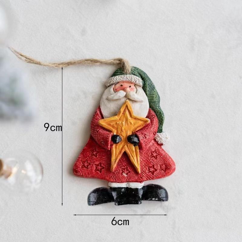 Creative Christmas Cookie Cake Old Man Ice Cream Cone Chef Old Man Donut Gingerbread Man Pendant for Christmas Tree Decoration