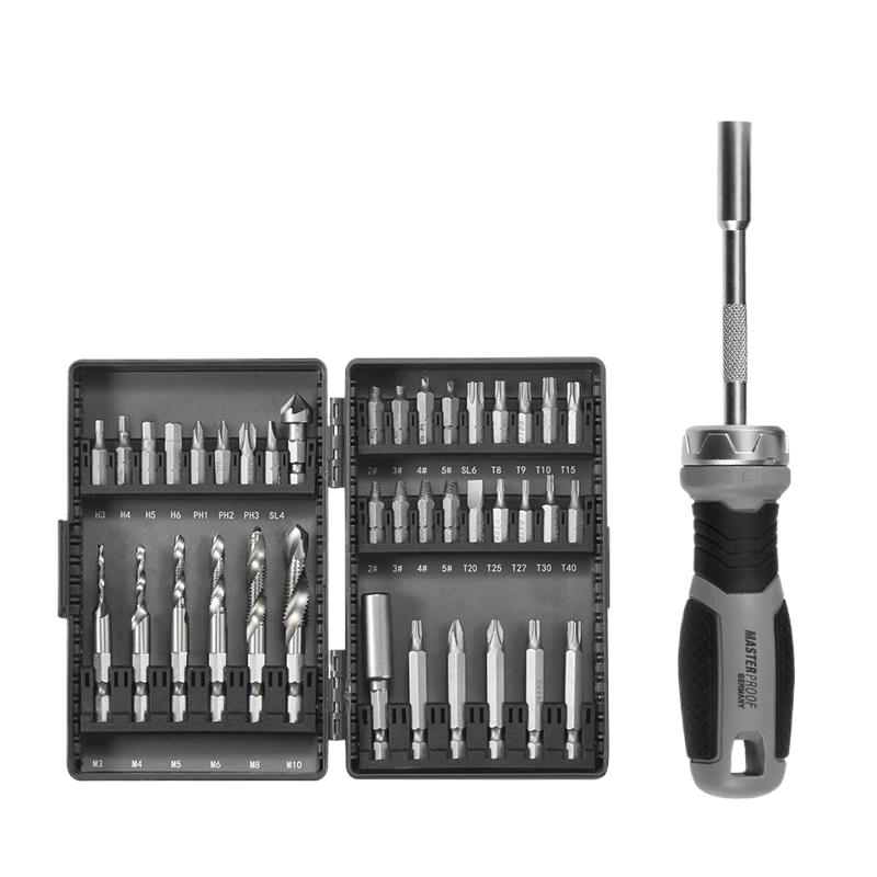MASTERPROOF 39-Piece Broken & Stripped Screw Extractor Kit CN plug (adapter included)
