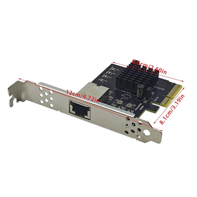 10Gbps PCIE3.0 X4 RJ45 Gigabit Servers Networking Card RTL8127AT Chip Low Profile Bracket for Desktop PC Accessories