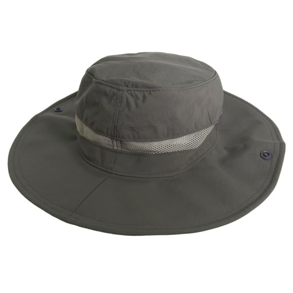 Montbell Breitkrempiger Hut Herren Damen Hut Outdoor Trekking Aktivität Nylon 8cm Krempe UV-Schutz Sonnenschutz 1108743 (khaki/grün)