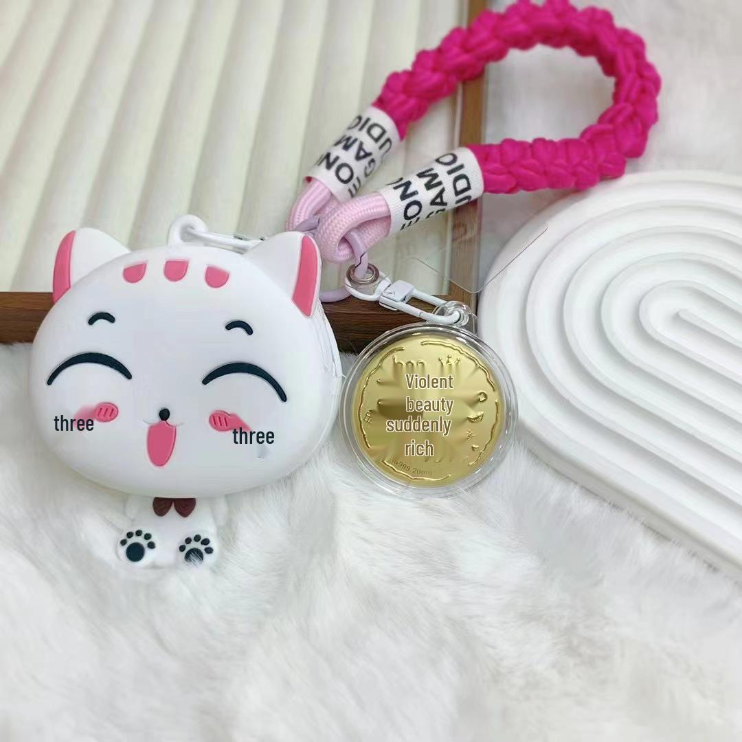 

Шуйбэй Мир и Радость Котенок Золотой Кулон Брелок