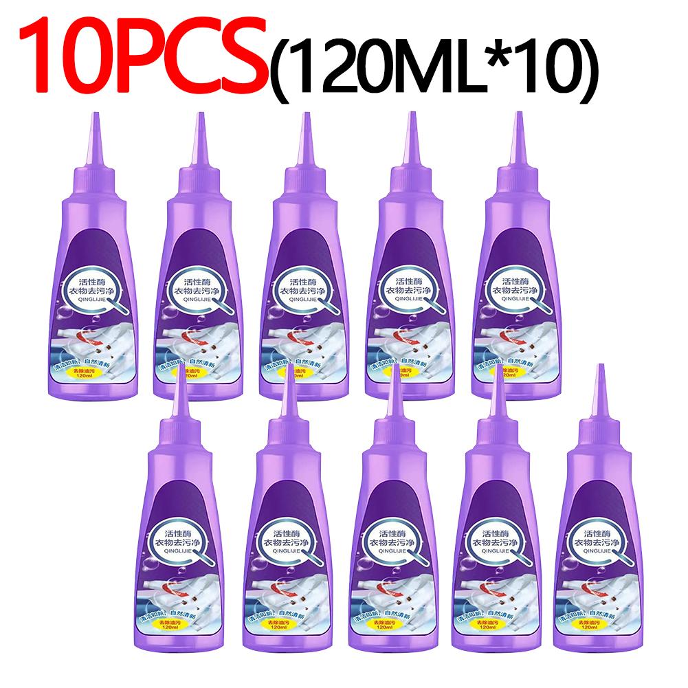 10-1pc 120ML Concentrated Liquid Laundry Detergent Clean Linen Active Enzyme Laundry Detergent T-shirt Clothes Laundry Degreaser