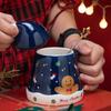 Creative Ceramic Christmas Mug Gift Set for Couples and Girls
