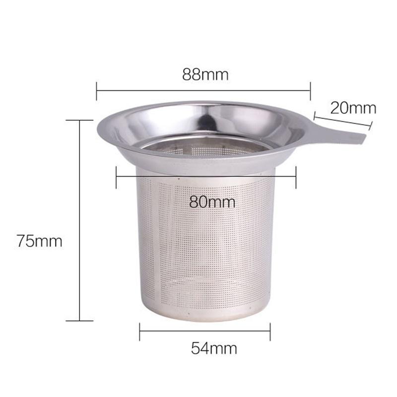 Reusable Stainless Steel Tea Strainer Mesh Infuser Basket Loose Tea Leaf Infusers Herb Filter for Mug Teapot Teaware