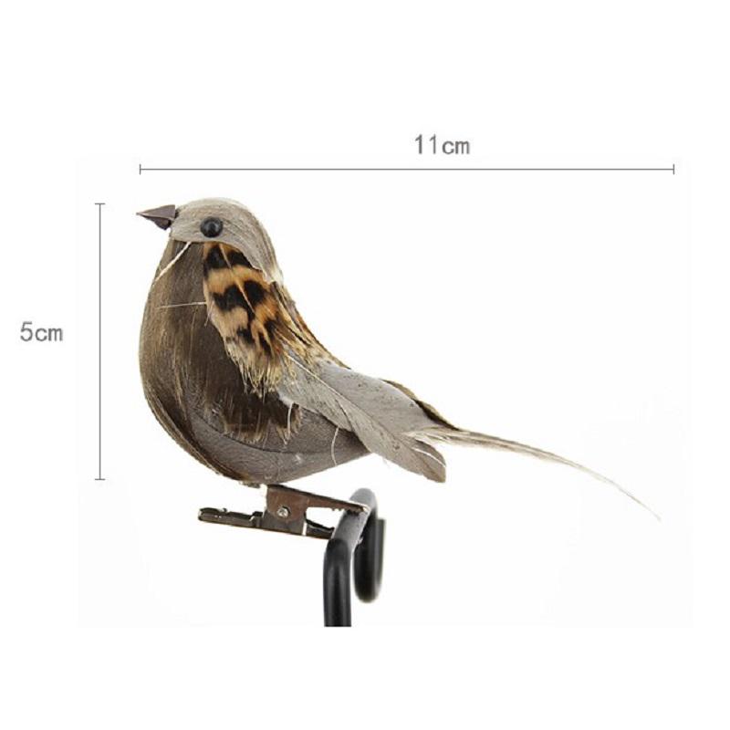 Foam Feather Artificial Birds Vividly Sparrow Garden Emulation Decoration Xmas Tree Robin Home Outdoor Yard Ornaments Randomly