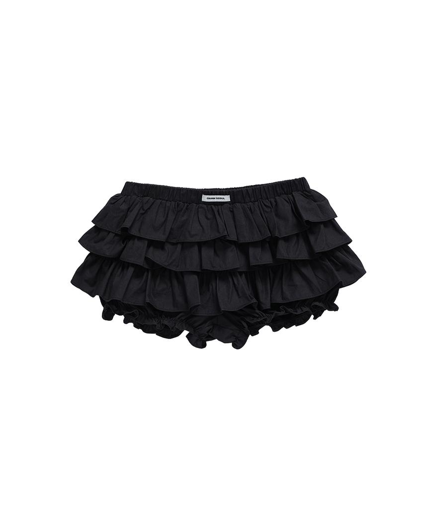 Crank Tiered Micro Skirt Pants_Black