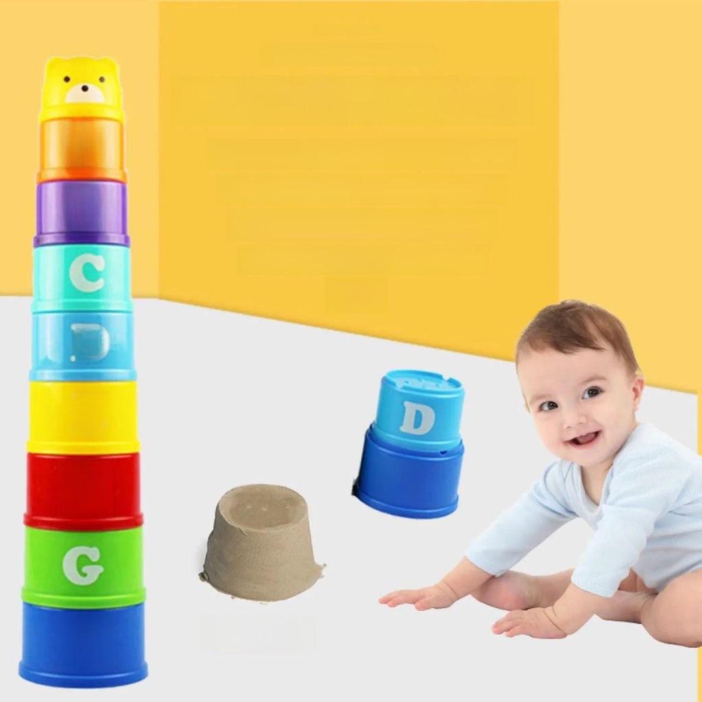 Kindergarten Bear Stacking Cups - Fun & Educational Early Childhood Teaching Aids