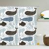 Funny Animal Print Shower Curtain Cute Cartoon Animal Bath Curtain For Bathroom Bathtub Bathing Cover Shower Curtains Home Decor