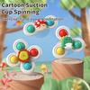 3Pcs/Set Suction Cup Spinner Toy Baby Hand-eye Coordination Sensory Cartoon Animal Spinner Toys High Chair Table Travel Bath Toy