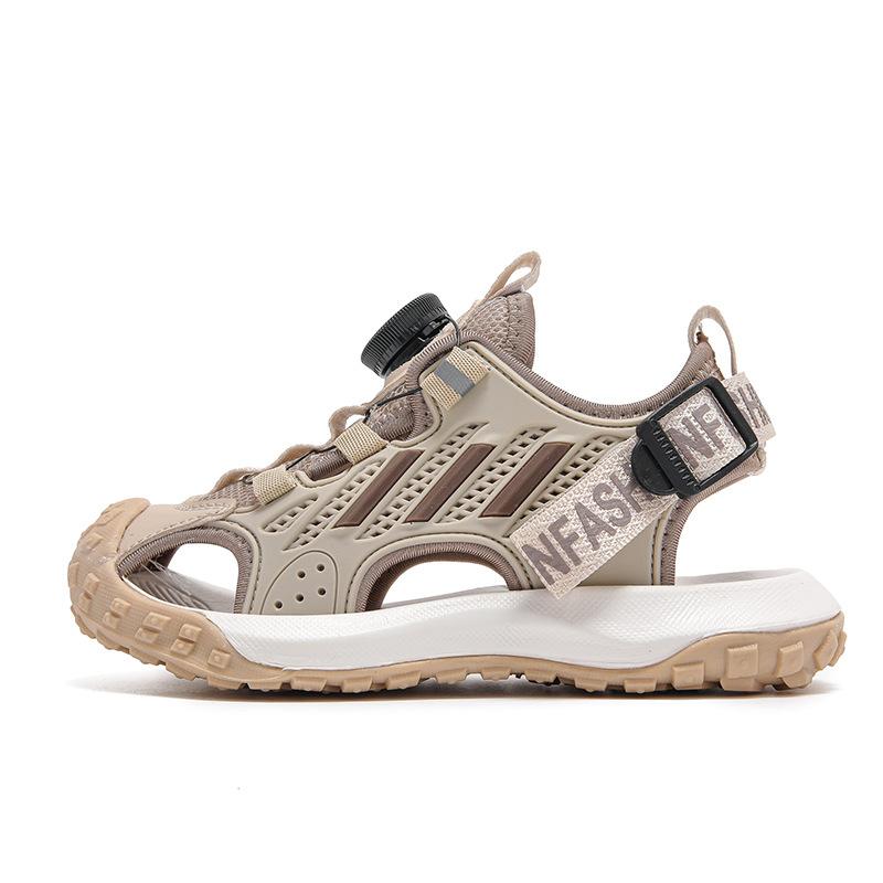 

Boys sports shoes medium and older children girls versatile sports sandals waterproof bag head beach shoes tide 39 хаки