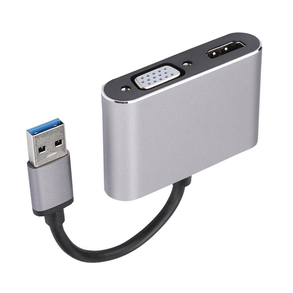 USB 3.0 To VGA+HD Multimedia Interface Adapter Converter HD 1080P Computer Adapter for Windows 7 8 8.1 10