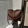 Large capacity bucket bag New fashion versatile shoulder messenger bag Soft leather high-end wide shoulder strap armpit bag