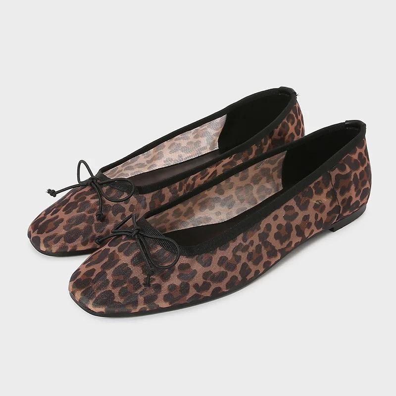 

Модные Сексуальные Леопардовый Принт Бренд Балетки Женские Модные С Круглым Носком Дизайн с Бантом Туфли Мэри Джейн Элегантные Удобные Неглубокие Повседневные Туфли 42 цветной печати леопарда