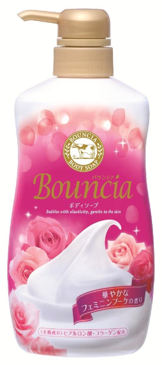 Bouncia Body Soap, Feminine Bouquet Scent, Pump Bottle, 550mL