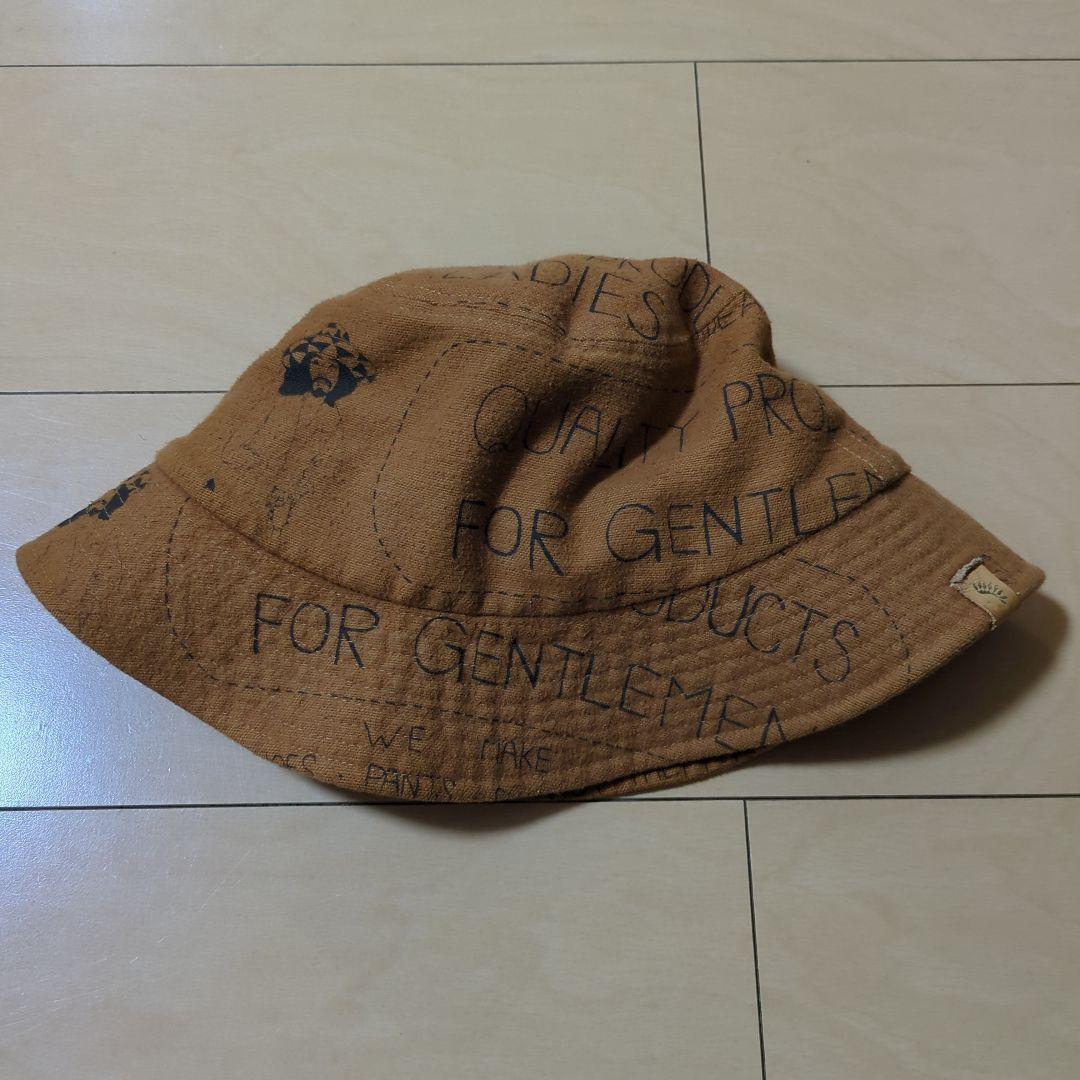 Used visvim bucket hat brown logo print