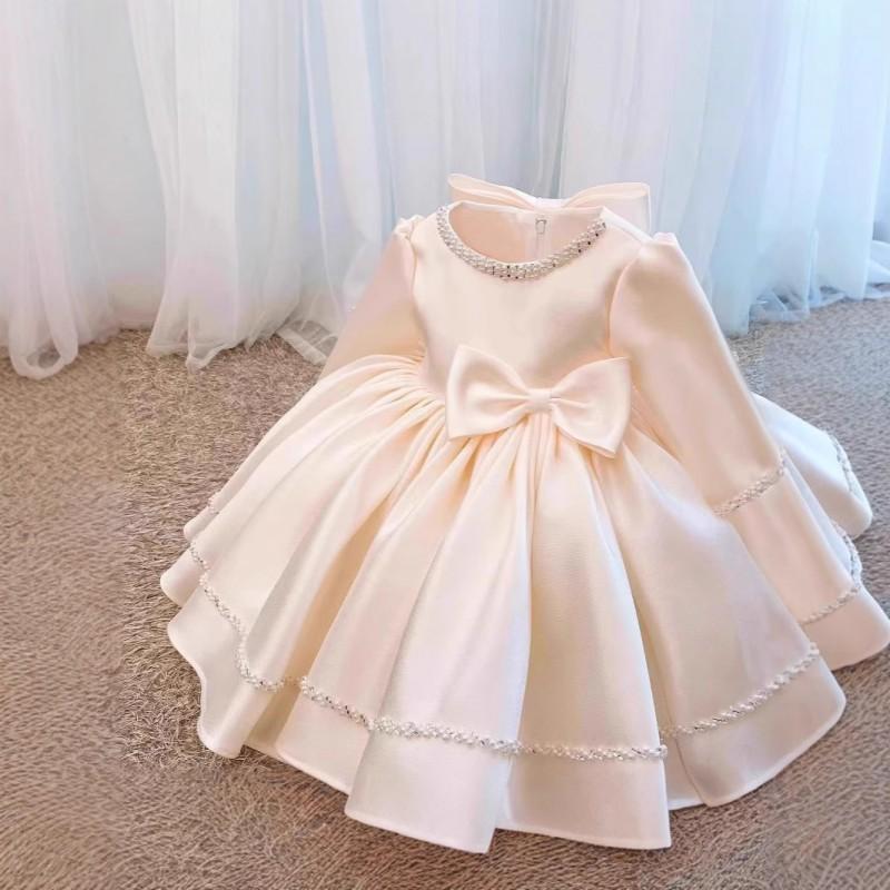 Mädchen Prinzessinnenkleid Champagner Formelles Kleid Hochzeitsfeier Aufführung Kinder Anlass