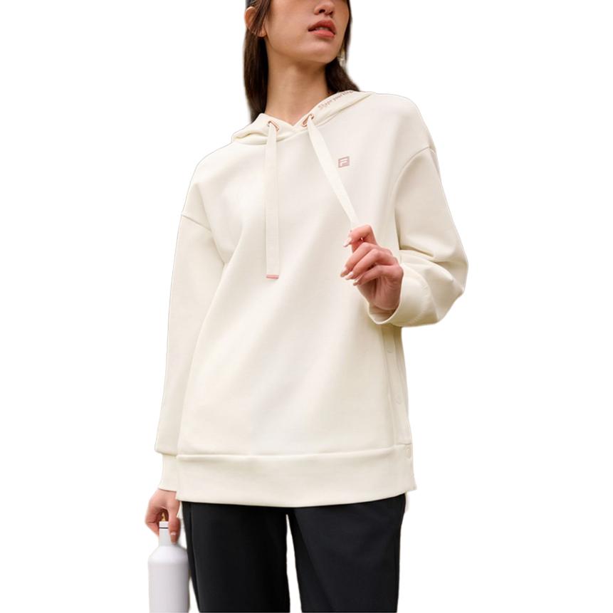 Fila Fw22 Athletics Solid Loose Fit Hoodie Women Hoodies Jade-White A11W241219FWT