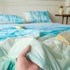 Blue Quilt for Summer Cooling Patchwork Bedspread for Beds Single/Queen Summer Blankets /Duvet Without Pillowcase