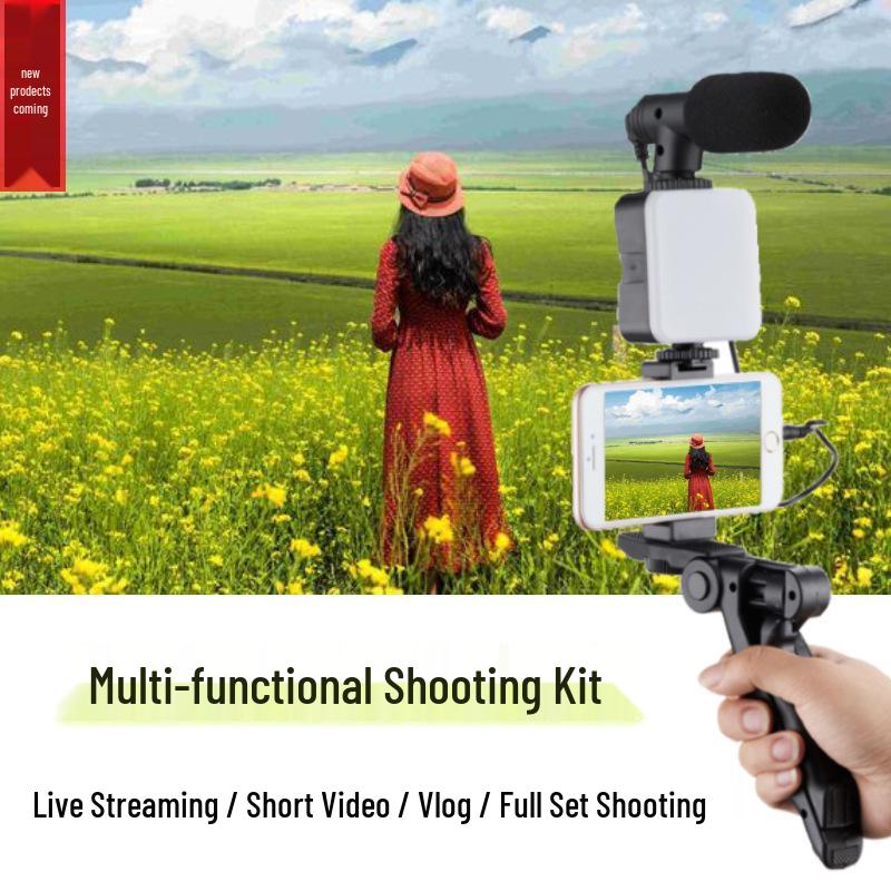 Tri-Color LED Mini Portable Photography Light for Outdoor Use Adjustable Three-Color Light with PVC