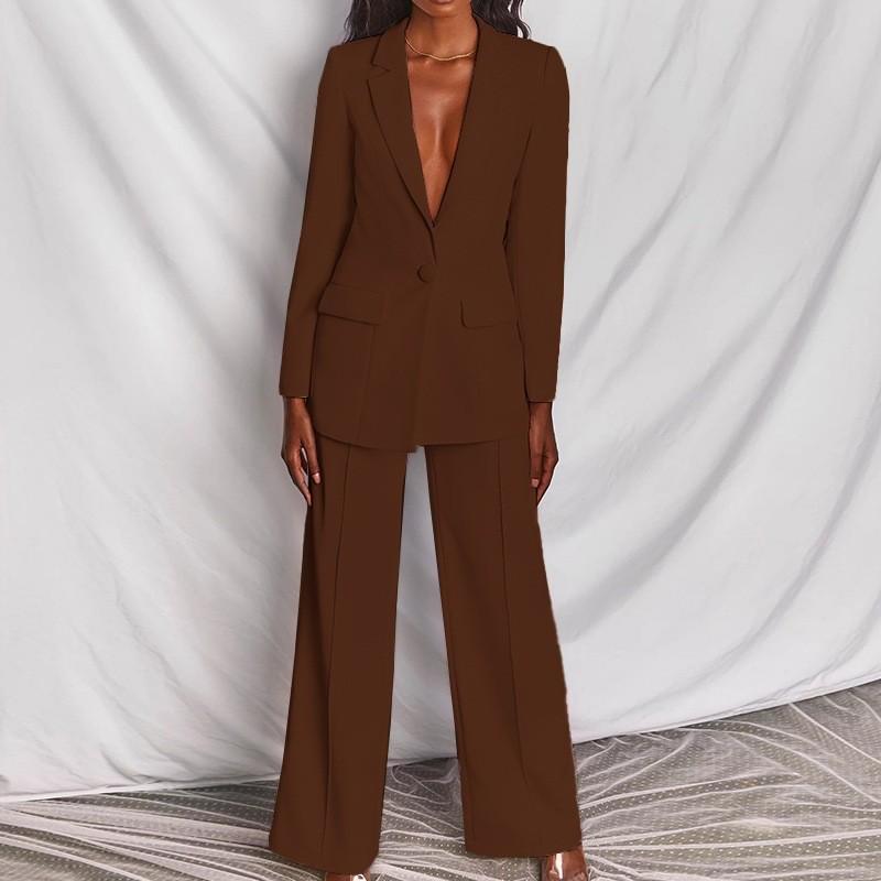 European and American Women's Spring and Autumn Fashion Suit Set - Professional Casual Business Attire