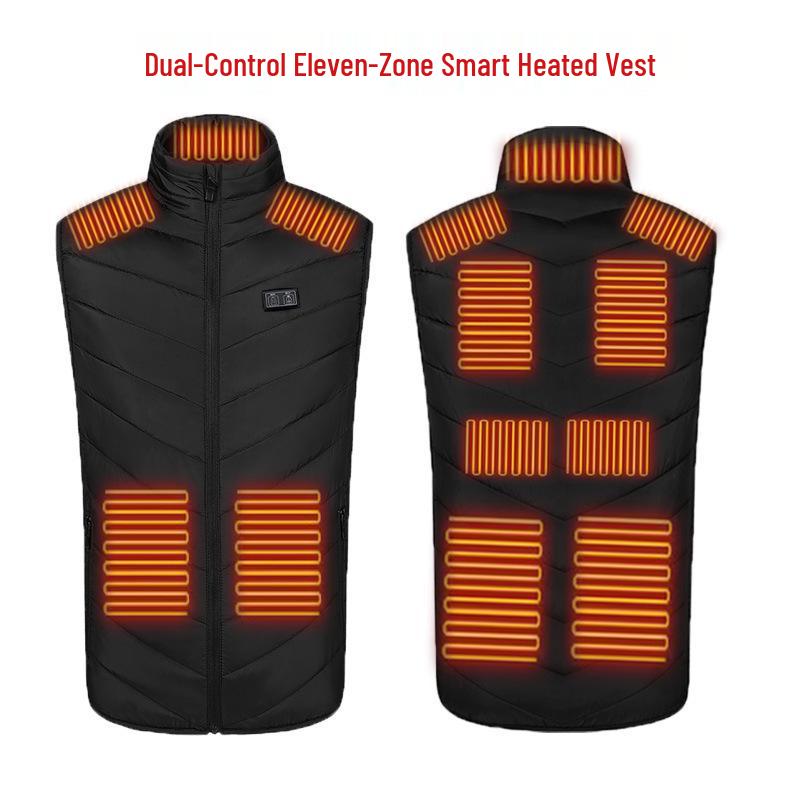 Vyhřívaná vesta se stojáčkem s USB nabíjením pro stálé teplo