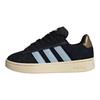 adidas GRAND COURT ALPHA Breathable Low Top Skateboard Shoes Women's Black Sneakers JH8671