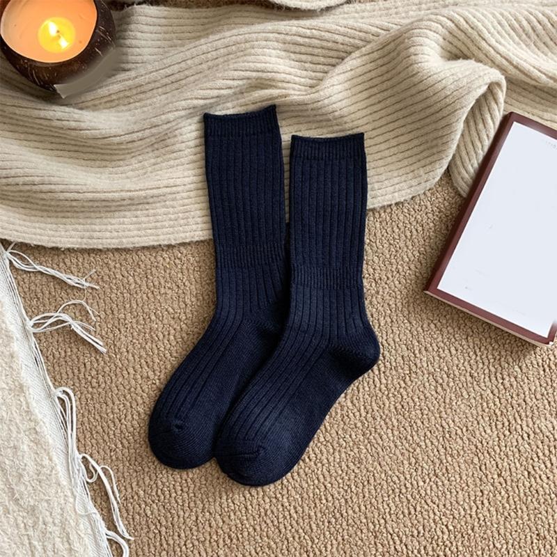 Wool Socks Men Winter Thermal Wool Hiking Socks Thick Warm Crew Socks Cotton Boot Socks Casual Dress Socks Ankle Socks