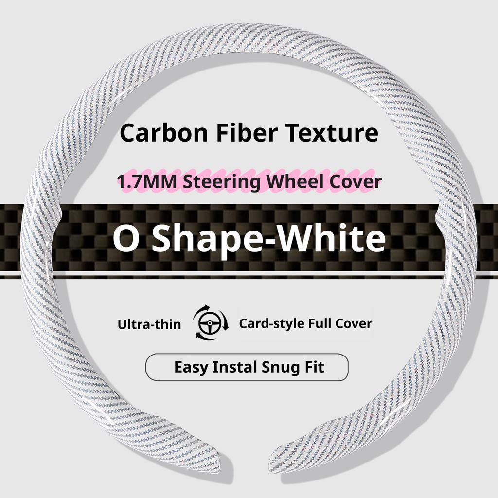 For MAZDA Steering Wheel Cover Sport Carbon Fiber Texture 37-38CM Fits 3 5 6 SKYACTIV CX30 CX5 CX8 CX9 MX5 RX8 RX7 BT50 Axela