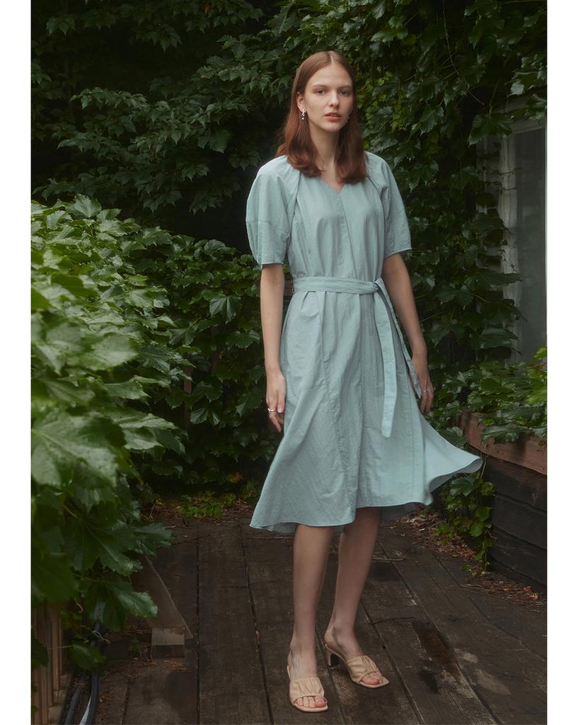 Myue Shoulder Shirred Dress
