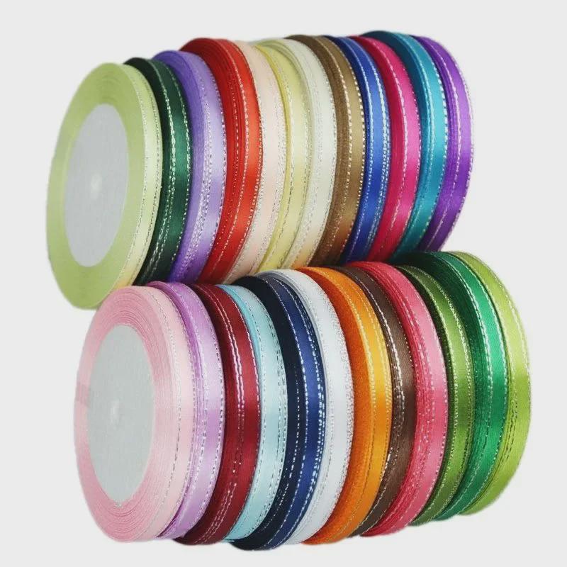 6mm Silver Edge Ribbon for Cake & Gift Box, 22m Roll
