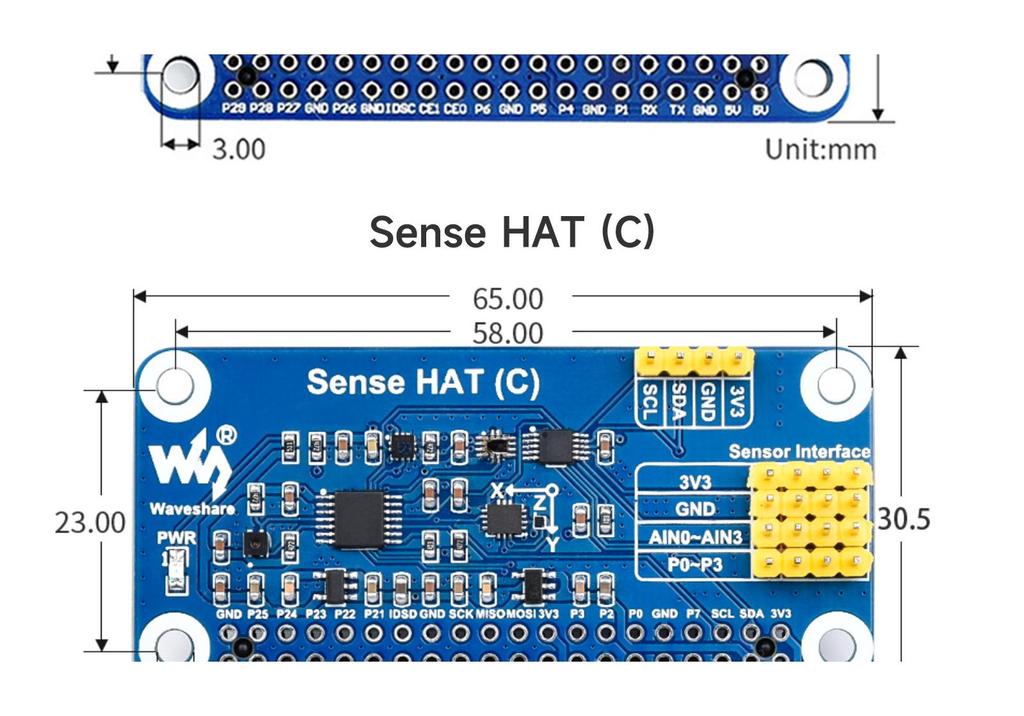 Weixue Raspberry Pi Sensor Board: Barometer, Temp & Humidity, Color, ADC, and More Sensors