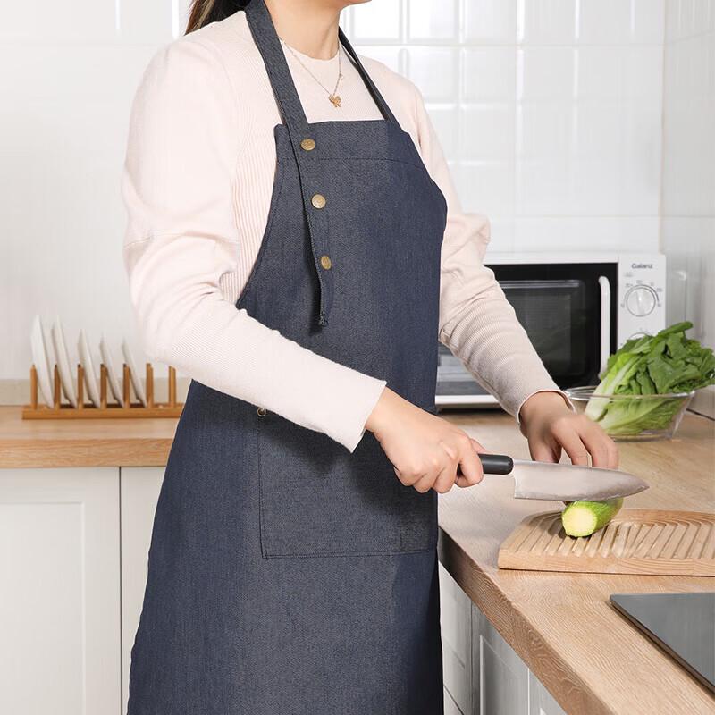 MARYYA Durable Denim Kitchen Apron