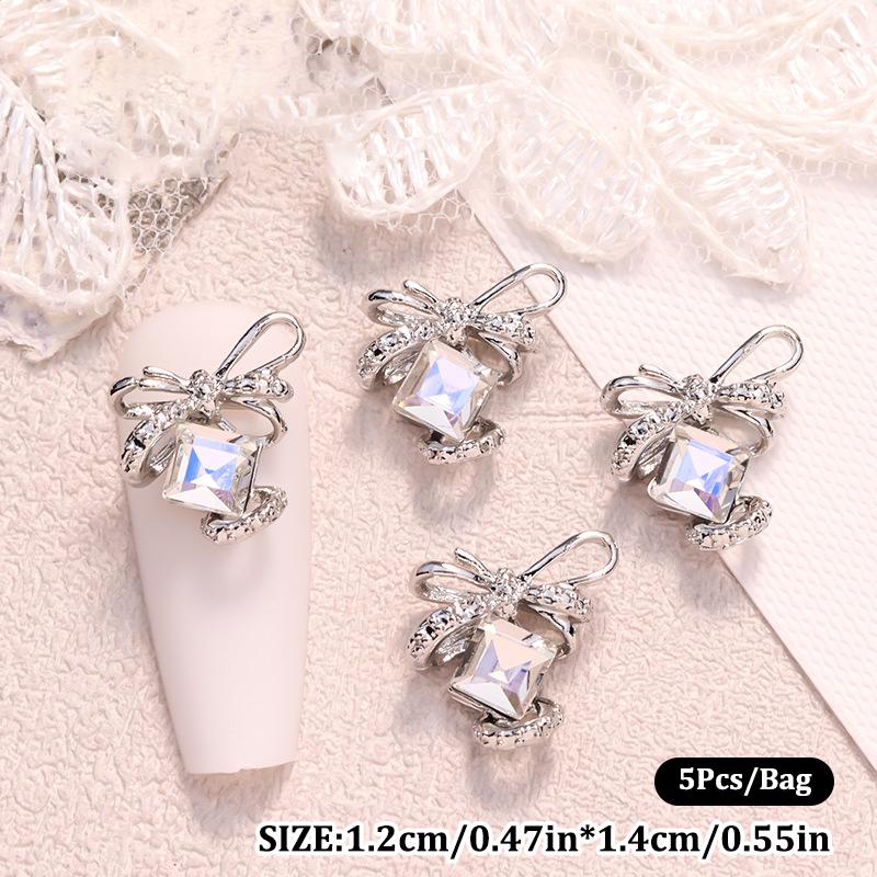 

5 шт./упак., алмазный галстук-бабочка для ногтей, декор для ногтей, бабочка, узел, цветные алмазные сверла для ногтей, патчи для ногтей, декор для ногтей, дизайн маникюра as the picture