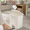 Modern White And Gray Trash Can Slim Can, with Pedal Step Design, Touchless Odor Proof Wastebasket, Kitchen Garbage Bin Narrow Waste Basket,