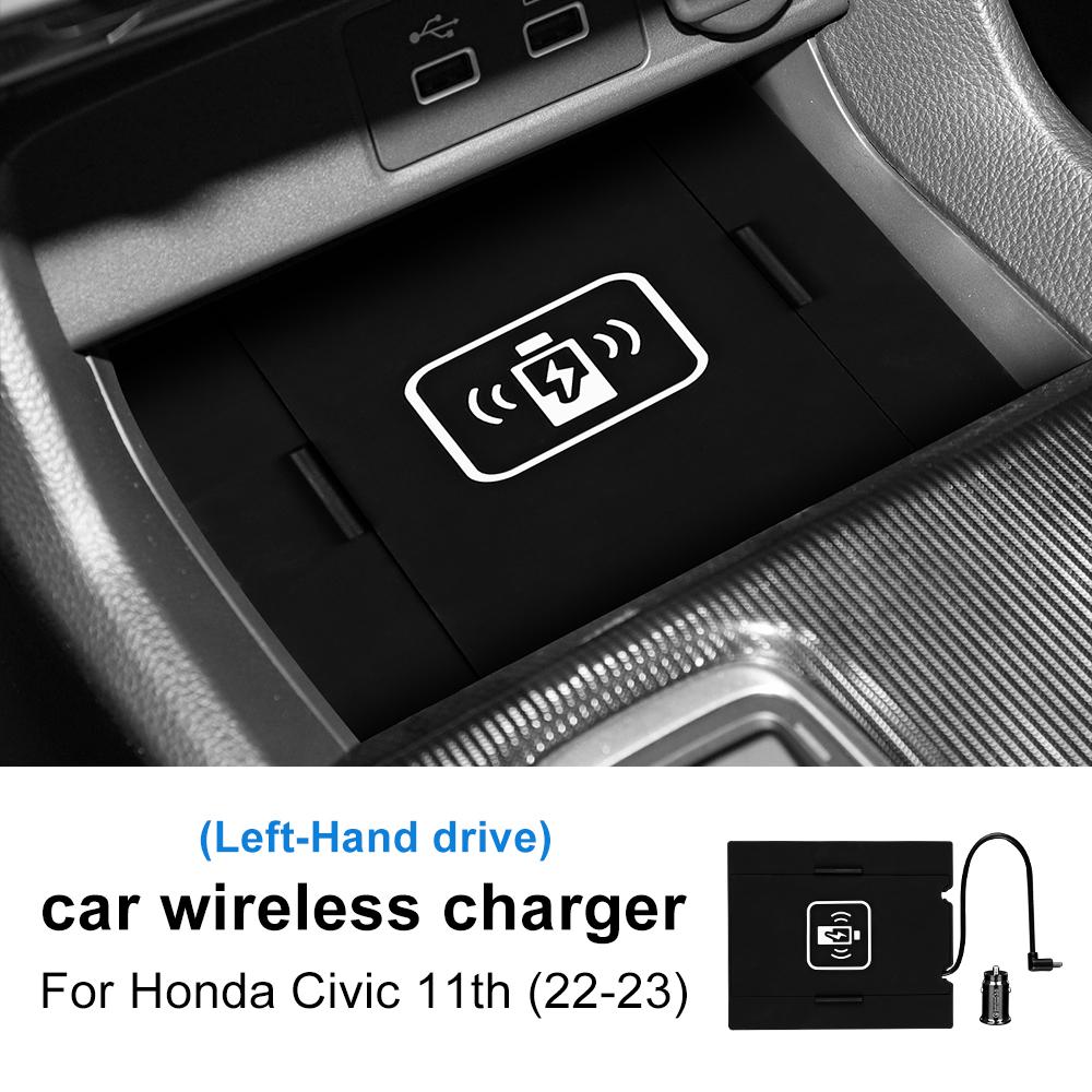 Car Wireless Charger for Honda Civic X 10th 11th Gen 2016- Accessories Mobile Phone Fast Charging Holder 15W Charger Board