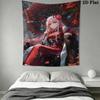 Darling in the Franxx 02 Wall Tapestry Aesthetic Wall Hanging Printed Fabric Blanket Decorative Tapestries for Bedroom Living Room Home Decor