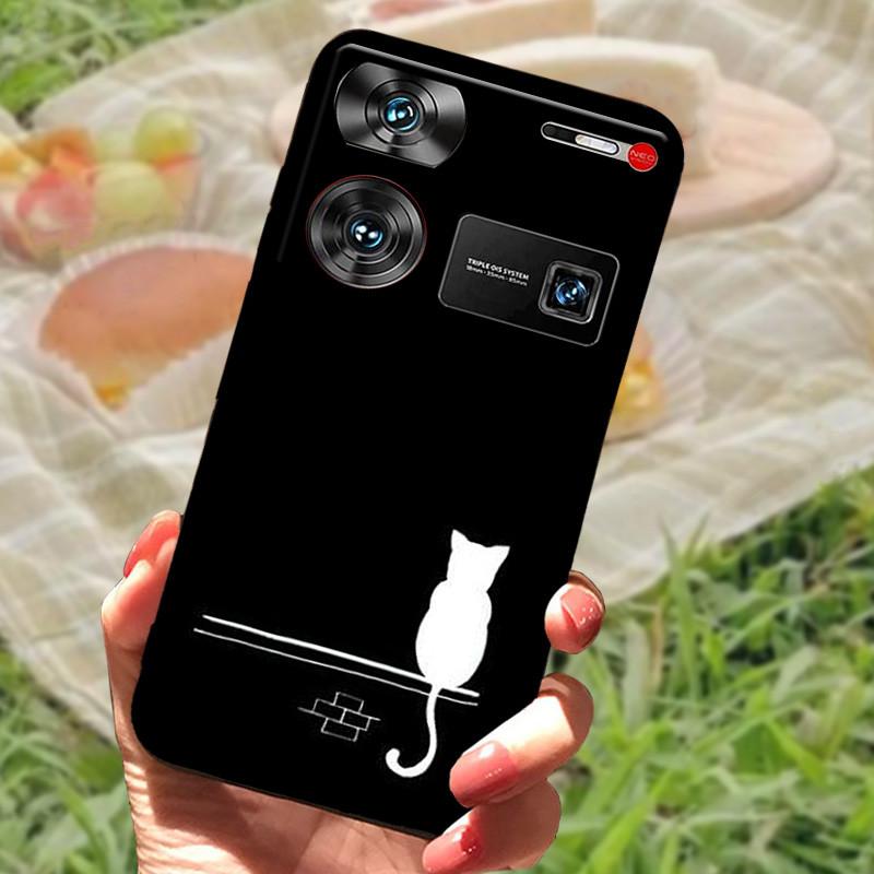Shockproof Funda For ZTE Nubia Z60 Ultra Case Silicon Black Soft Bumper for Nubia Z60 Ultra Phone Cases Z60Ultra Cartoon Shell
