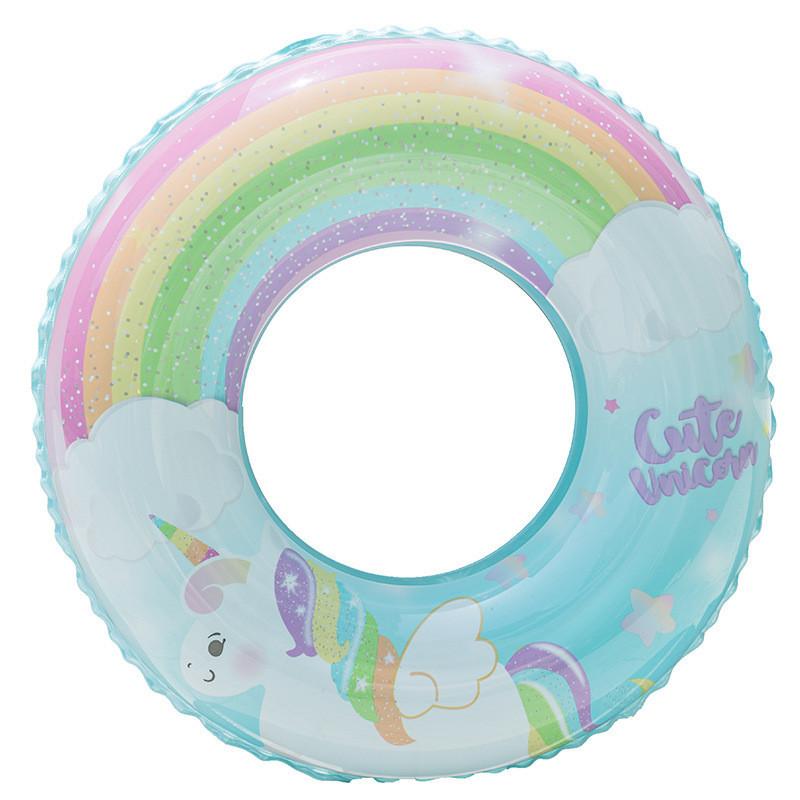 Children Swimming Adult Circle New Cartoon Colorful Unicorn Pattern Water Toys