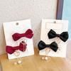 Bow Pearls Hair Clip Y2K Style Hairpin Sweet Balletcore Bunches Hair Clips