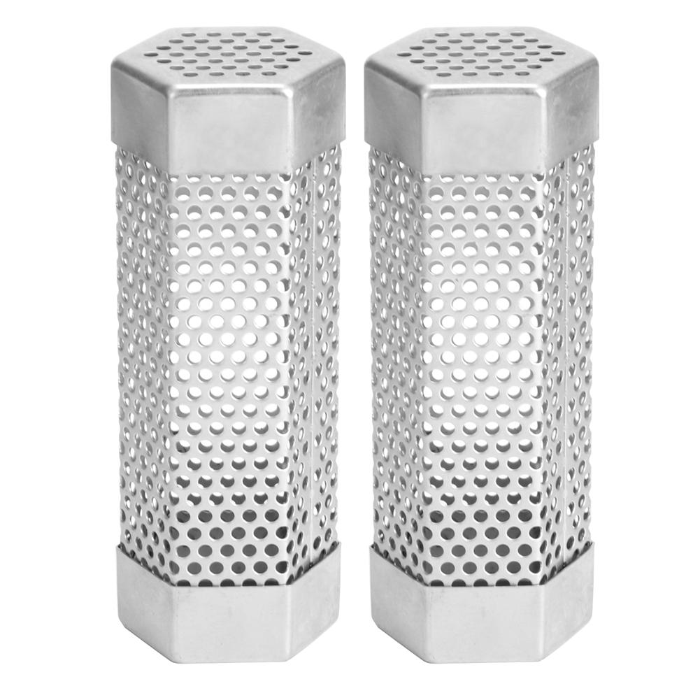 2 Stuks BBQ Grill Smoker Buis Gaas Buis Pellets Rookdoos 6in RVS Barbecue Accessoire