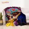 Märchendecke, Picknickmatte, Die Schöne und das Biest, Flanelldecke, Wohnzimmer-Schlafsofa, warme Decke, weiche Decke für Mädchen und Kinder