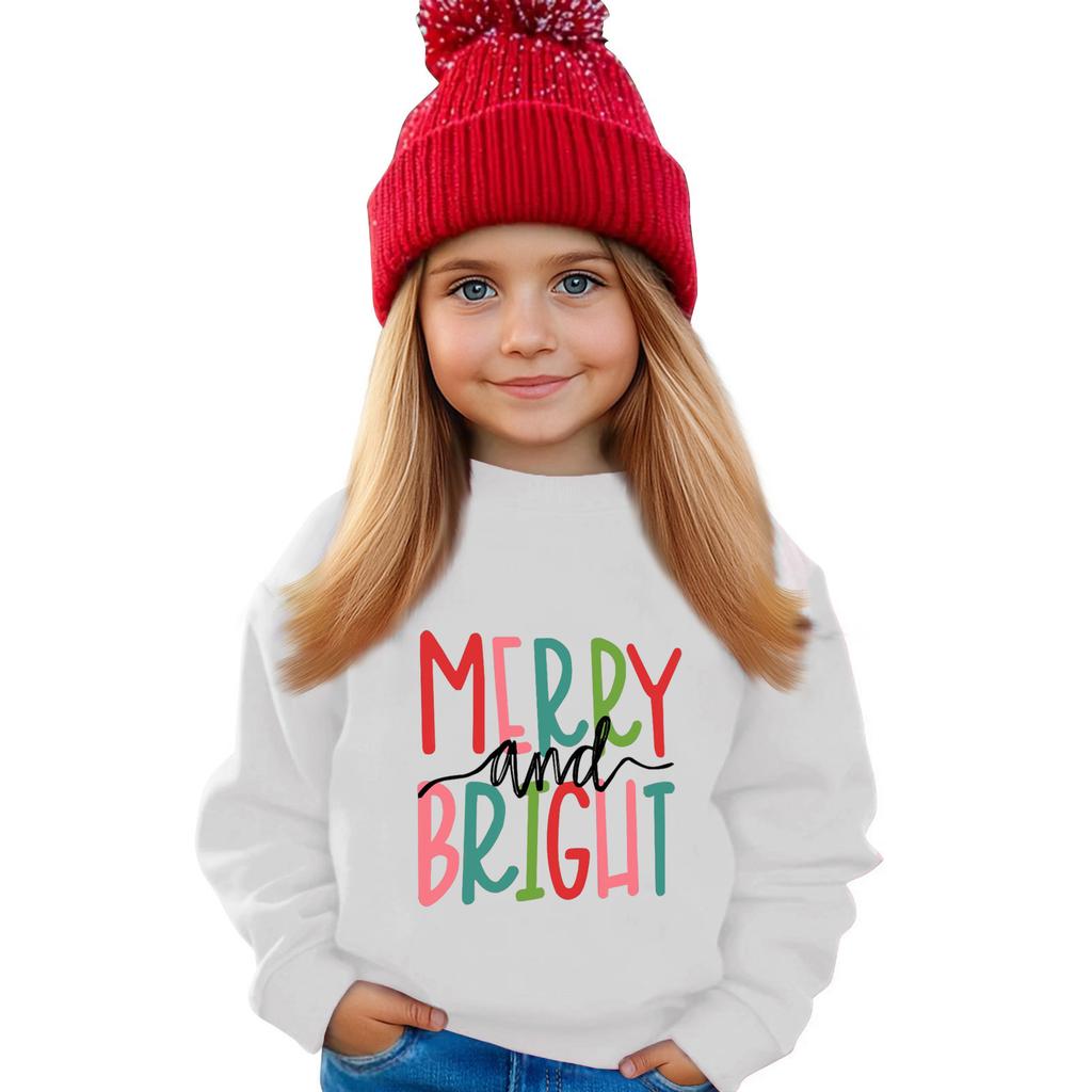 Genser til barn Gutter Jenter Rund hals Sportsgenser Casual Pullover Genser Sportsskjorte