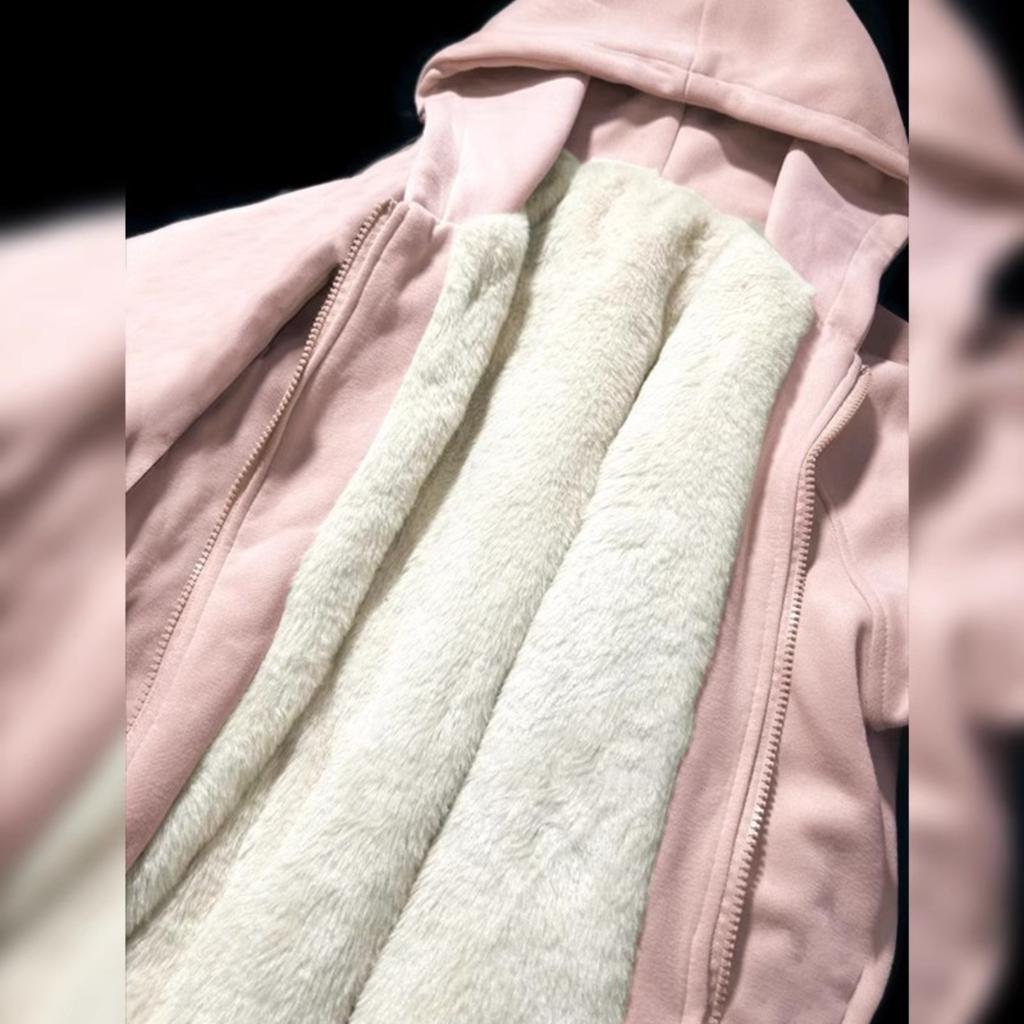 Damen Kapuzenpullover, Modisch, Mit Fleece gefüttert, Dicke Sweatjacke