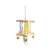 Colourful Bird Hanging Swing Wooden Bird Toy Hammock Parrot Cage Hut  Small Pet Entertainment