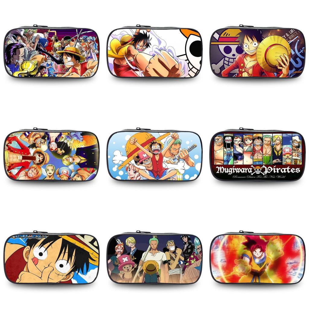 One Piece Luffy Anime Printed Student Single Layer Stationery Storage Pencil Bag For Boys And Girls
