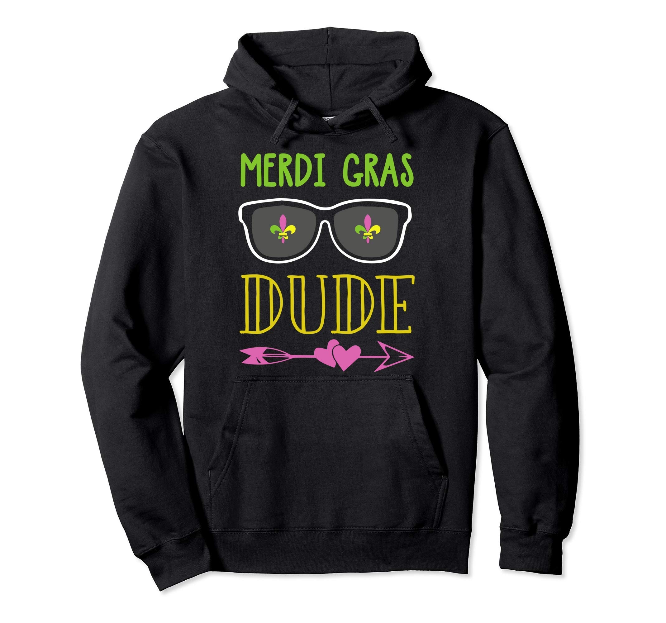 

Mardi Gras Dude New Orleans Beads Party Nola Funny Squad Hoodie