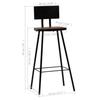 VidaXL 4x Chaises de Bar Bois Massif de Récupération Marron Foncé Tabouret 245391