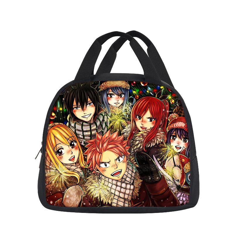 Fairy Tail Cartoon Handbag Insulated Lunch Bag School Bags and Girls Best Gift Stationery Suitable for Juice and Food